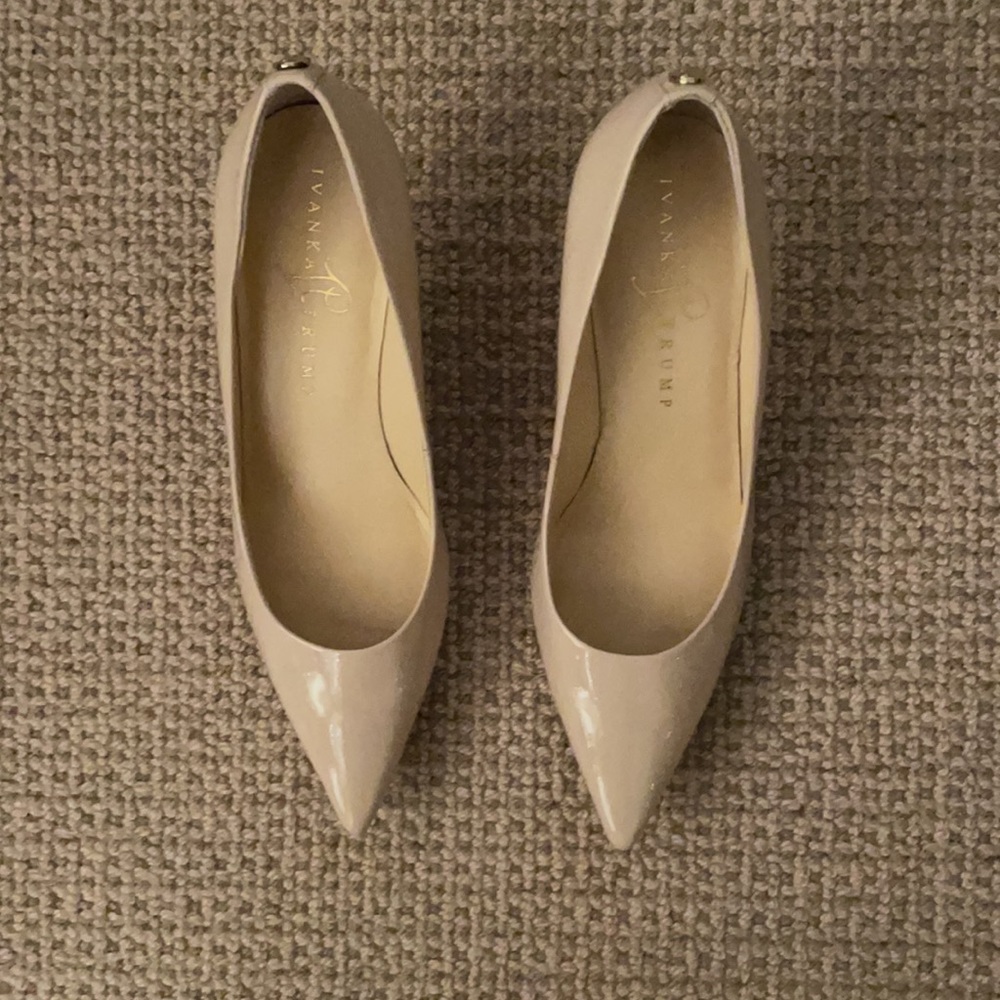 Ivanka Trump Ivory Patent Heels NWT